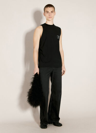 Martine Rose 로고 프린트 탱크탑 블랙 mtr0356004