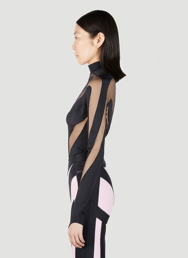 Structured Cut Out Illusion Bodysuit Mugler Structured Cut Out Illusion Bodysuit Black mug0251039