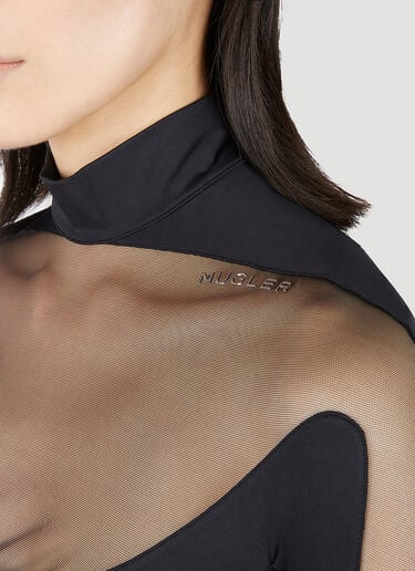 Structured Cut Out Illusion Bodysuit Mugler Structured Cut Out Illusion Bodysuit Black mug0251039