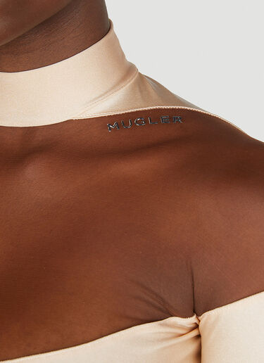 컷아웃 일루전 보디슈트 Mugler 컷아웃 일루전 보디슈트 베이지 mug0251040