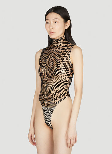 Mugler 图案印花连体紧身衣 黑色 mug0251047