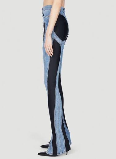 立体对比色拼接牛仔裤 Mugler 立体对比色拼接牛仔裤 蓝色 mug0251060