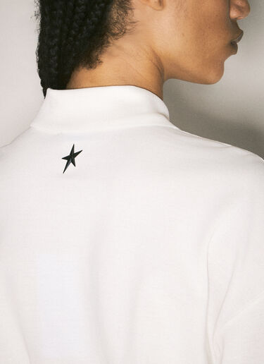 Mugler Corseted Polo Top Off White mug0258005