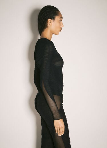 Ruched Bodysuit Mugler Ruched Bodysuit Black mug0258011