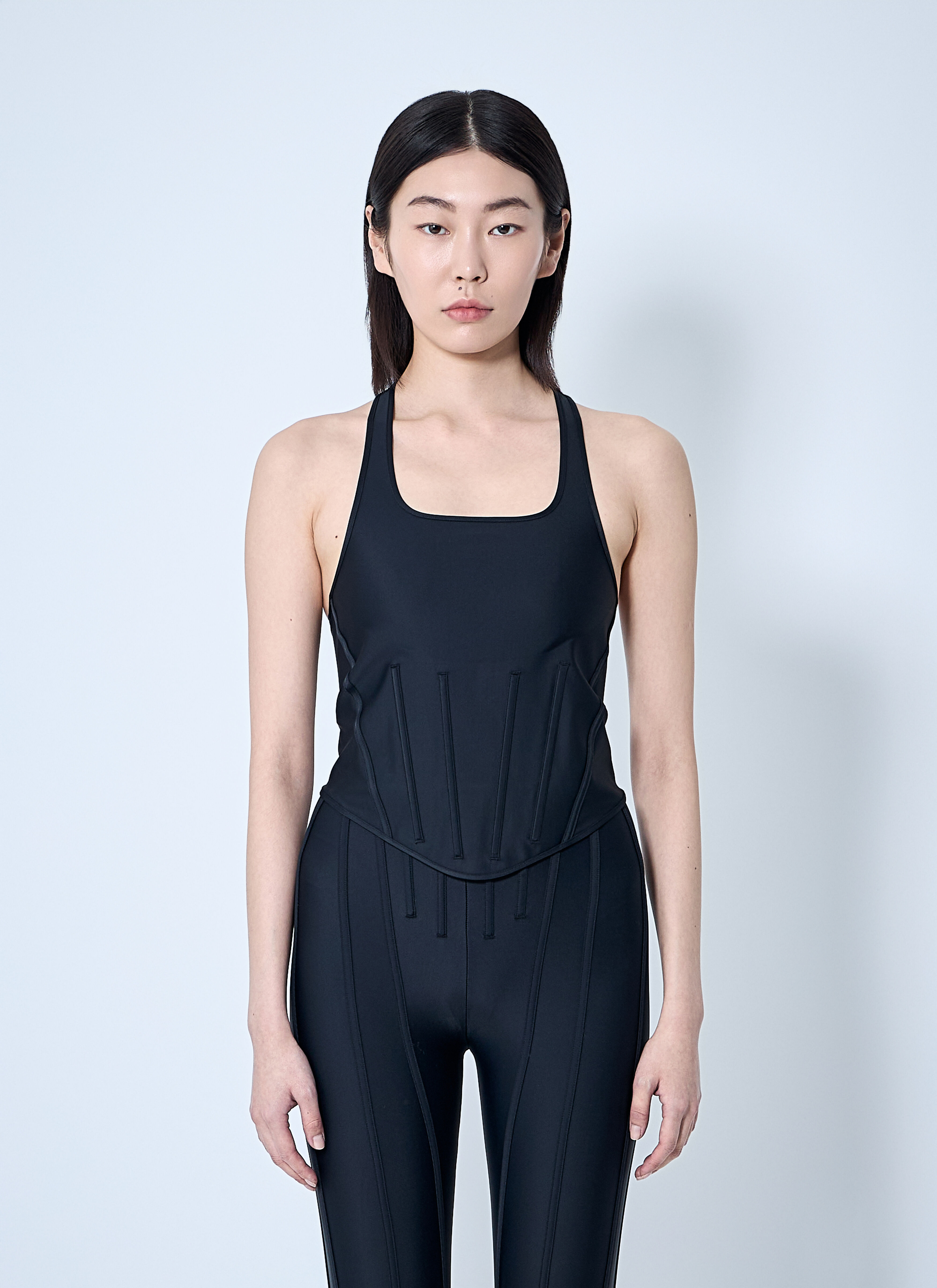 Mugler h&m ミュグレー メッシュパネルボディスーツ 34