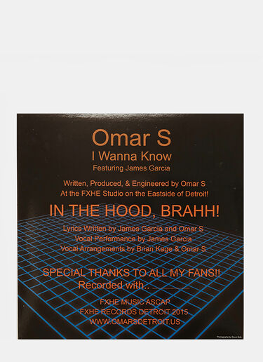 Omar S – I Wanna Know Music Omar S – I Wanna Know Black mus0590721