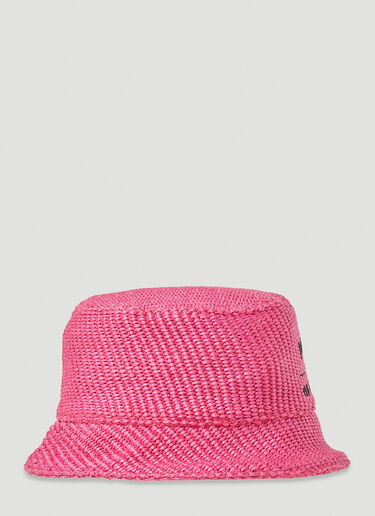 Woven Bucket Hat Marni x No Vacancy Woven Bucket Hat Pink mvy0253007