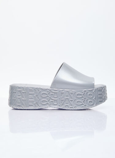 Melissa x Marc Jacobs 베키 플랫폼 슬라이드 실버 mxm0254001