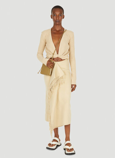 Liza Draped Blanket Skirt Nanushka Liza Draped Blanket Skirt Cream nan0249013
