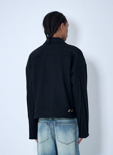 Curtain Wool Jacket O.Files Curtain Wool Jacket Black ofl0160001