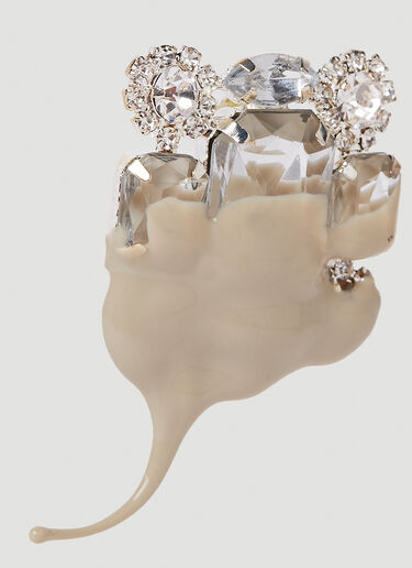 Square Crystal Dip Clip Earrings Ottolinger Square Crystal Dip Clip Earrings Cream ott0250023