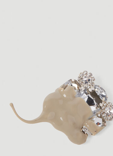 Square Crystal Dip Clip Earrings Ottolinger Square Crystal Dip Clip Earrings Cream ott0250023