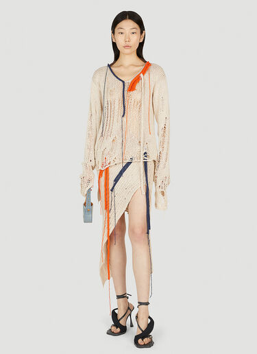 Distressed Knit Skirt Ottolinger Distressed Knit Skirt Beige ott0252001