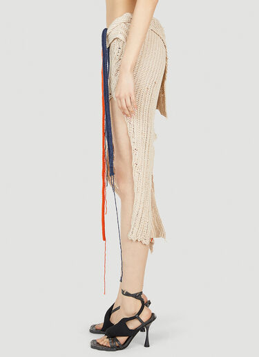 Ottolinger Distressed Knit Skirt Beige ott0252001