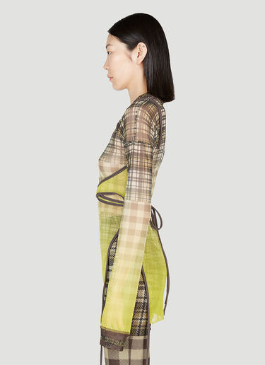 Deconstructed Plaid Top Ottolinger Deconstructed Plaid Top Yellow ott0253003