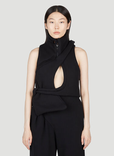 Ottolinger Asymmetric Padded Vest Black ott0253011