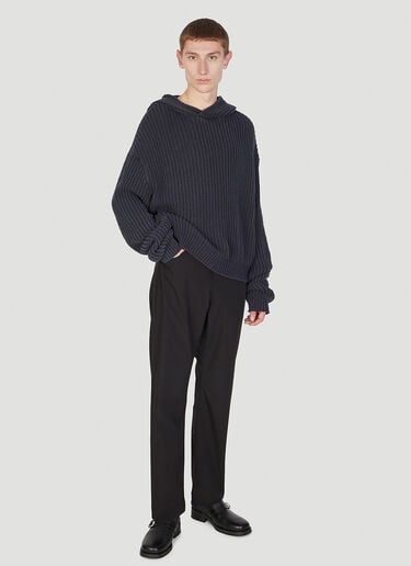 Our Legacy Knitted Sailor Hooded Sweater Dark Blue our0152010