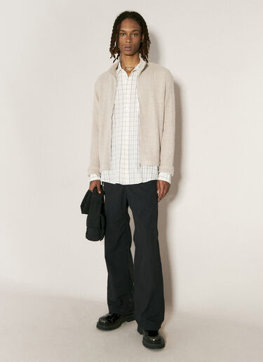 Shrunken Zip-Up Knit Cardigan Our Legacy Shrunken Zip-Up Knit Cardigan Grey our0157009