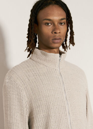 Shrunken Zip-Up Knit Cardigan Our Legacy Shrunken Zip-Up Knit Cardigan Grey our0157009