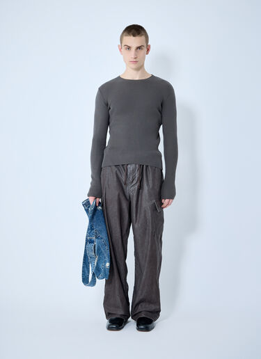 Our Legacy Compact Rib Sweater Brown our0160007