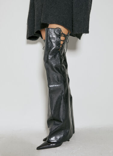 Our Legacy Leather Short Chaps Black our0250002