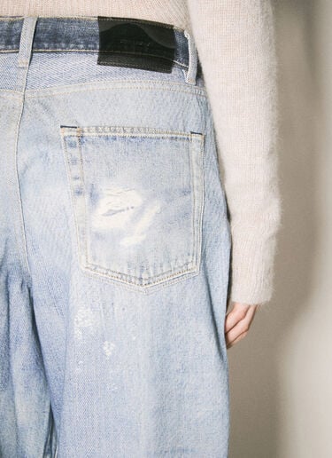 Our Legacy Full Cut Digital Print Jeans Blue our0258010