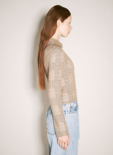 Hound Check Zip-Up Sweater Our Legacy Hound Check Zip-Up Sweater Beige our0258019