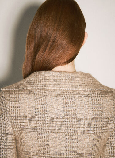 Hound Check Zip-Up Sweater Our Legacy Hound Check Zip-Up Sweater Beige our0258019