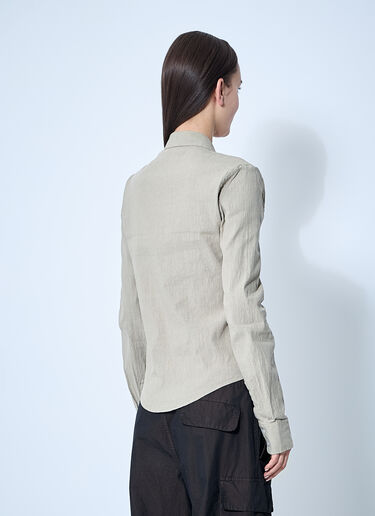 Slim Zip-Up Shirt Our Legacy Slim Zip-Up Shirt Beige our0260014