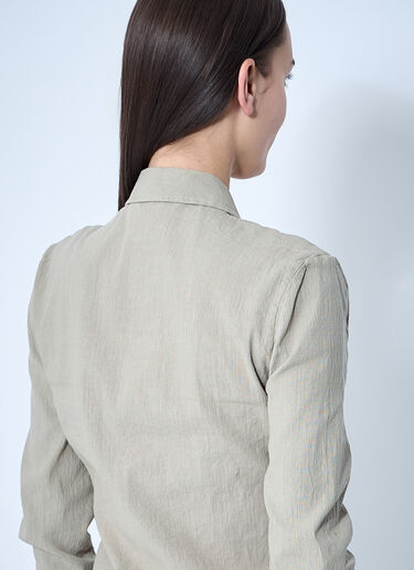 Slim Zip-Up Shirt Our Legacy Slim Zip-Up Shirt Beige our0260014