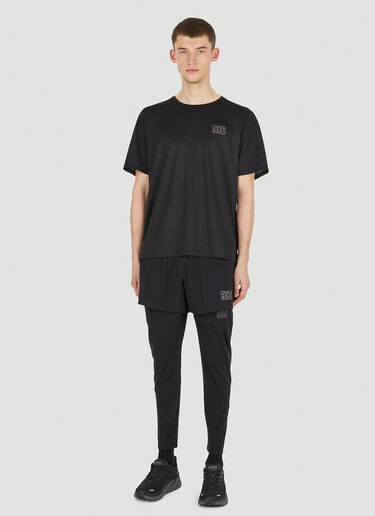 OVER OVER Logo Print Sport T-Shirt Black ovr0150005