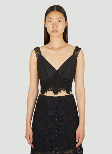 Lace Trim Top Rabanne Lace Trim Top Black pac0250020