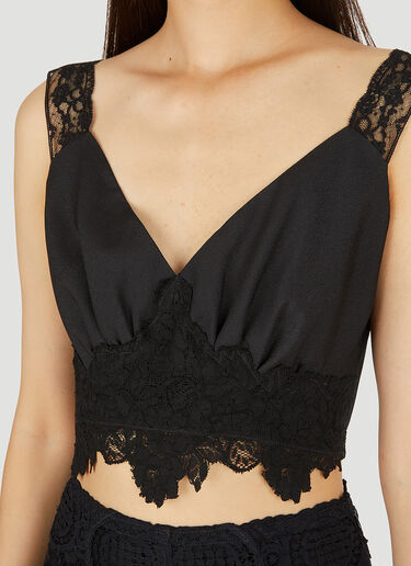 Lace Trim Top Rabanne Lace Trim Top Black pac0250020