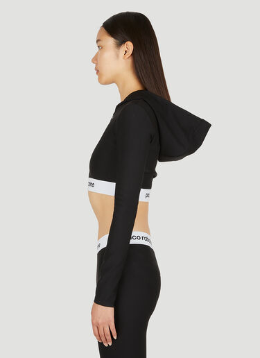 Cropped Hooded Sweatshirt Rabanne Cropped Hooded Sweatshirt Black pac0250034