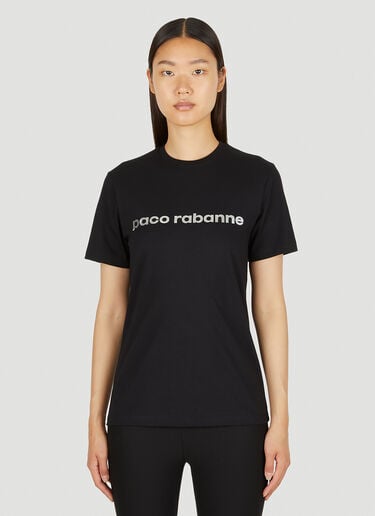 Logo Print T-Shirt Rabanne Logo Print T-Shirt Black pac0250046