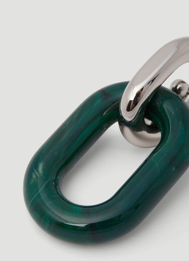XL Link Double Hoop Earrings Rabanne XL Link Double Hoop Earrings Green pac0250061