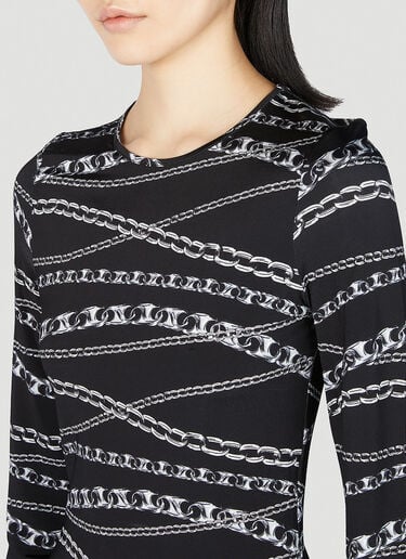 Rabanne Chain Link Long Sleeve Top Black pac0252025