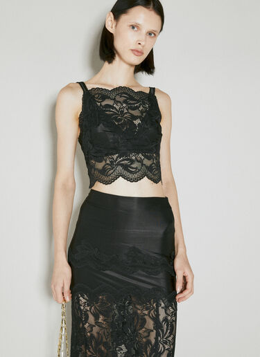 Haut Lace Draped Corset Top Rabanne Haut Lace Draped Corset Top Black pac0253018