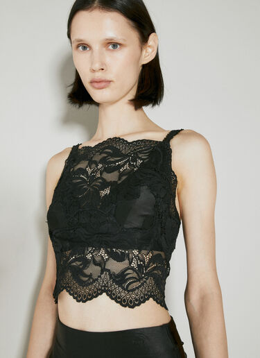 Haut Lace Draped Corset Top Rabanne Haut Lace Draped Corset Top Black pac0253018