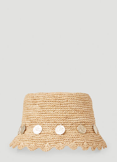 Coin Trim Beach Hat Rabanne Coin Trim Beach Hat Beige pac0254013