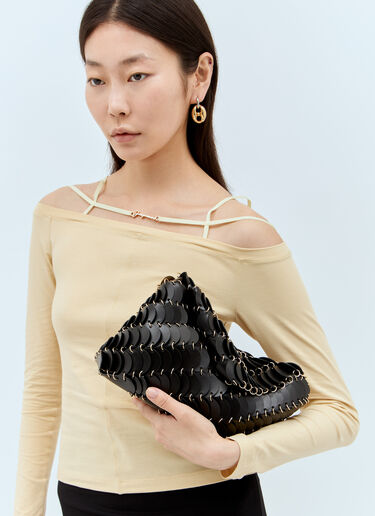 レザースパンコールショルダーバッグ Rabanne レザースパンコールショルダーバッグ ブラック pac0255031