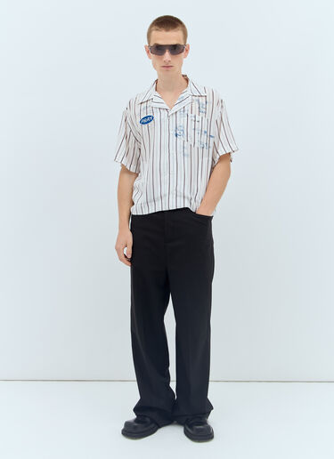 Praying Silk Mechanic Shirt Paly Praying Silk Mechanic Shirt Off White pal0156006