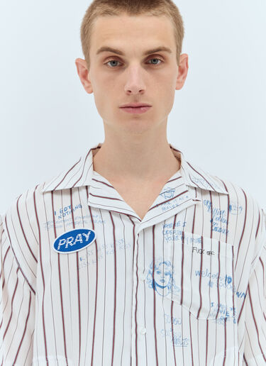 Praying Silk Mechanic Shirt Paly Praying Silk Mechanic Shirt Off White pal0156006
