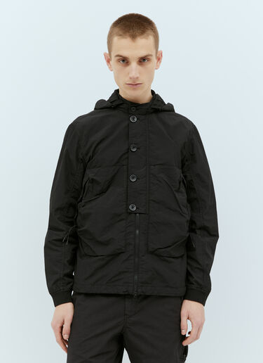 Flatt Goggle Hooded Overshirt C.P. Company Flatt Goggle Hooded Overshirt Black pco0155004
