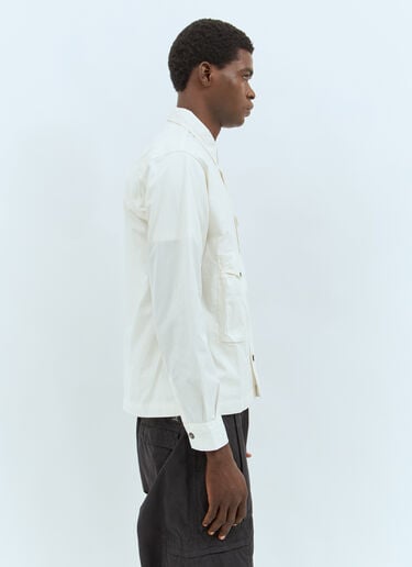 Logo Plaque Overshirt C.P. Company Logo Plaque Overshirt White pco0157007