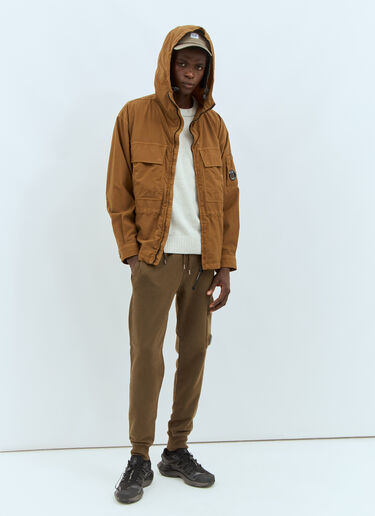 Hooded Overshirt Jacket C.P. Company Hooded Overshirt Jacket Brown pco0157008