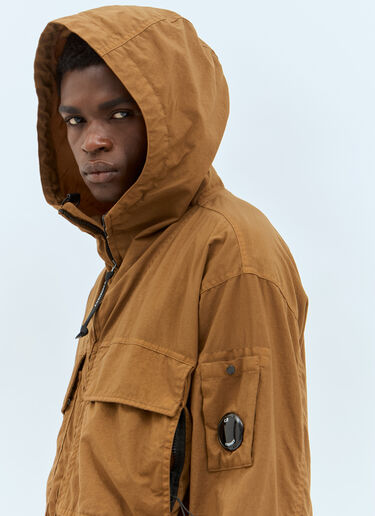 Hooded Overshirt Jacket C.P. Company Hooded Overshirt Jacket Brown pco0157008