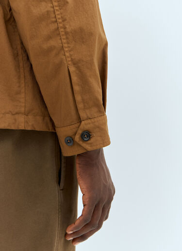 Hooded Overshirt Jacket C.P. Company Hooded Overshirt Jacket Brown pco0157008