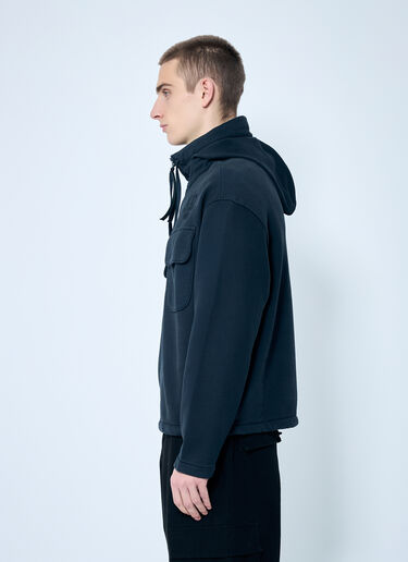 Logo Embroidery Hooded Sweatshirt C.P. Company Logo Embroidery Hooded Sweatshirt Black pco0157016