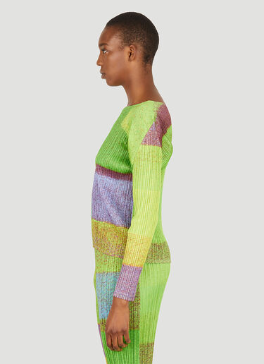 Colour Block Plissé Top Pleats Please Issey Miyake Colour Block Plissé Top Green plp0251003